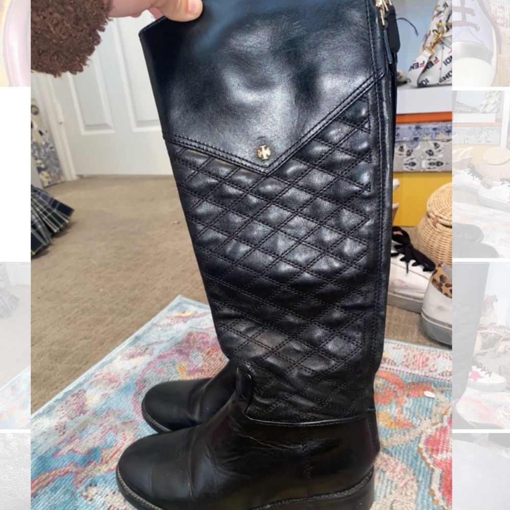 Tory Burch Black leather boots